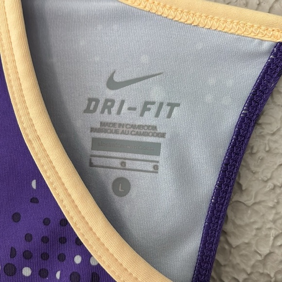Women’s Nike Dri-Fit Active Top, Large, Keyhole Back, Purple - Picture 3 of 6